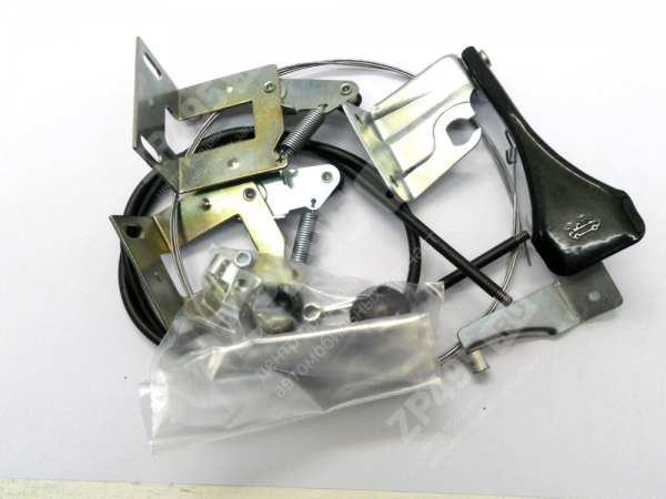 Артикул: 315148406012 г0021646 Замок капота УАЗ 469 нового обр. (КОМПЛЕКТ с тросом для замены кнопок, трос капота)